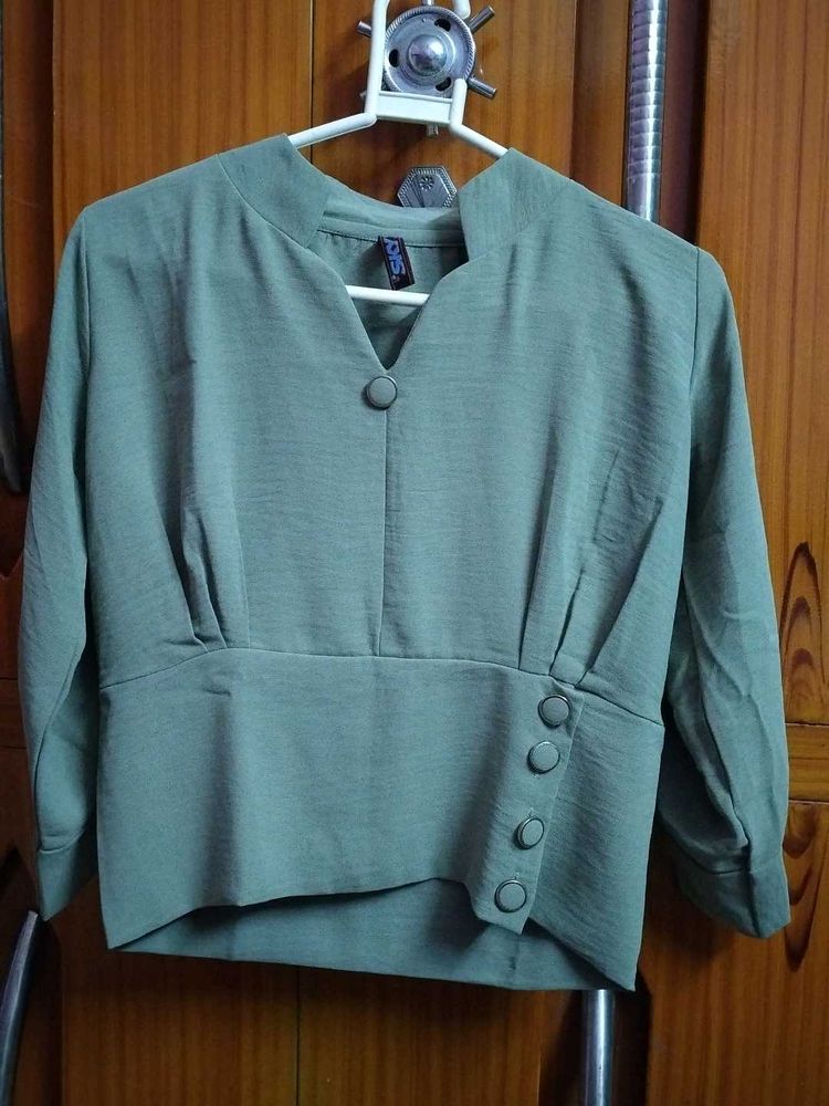 Dark Sea Green Colour Top