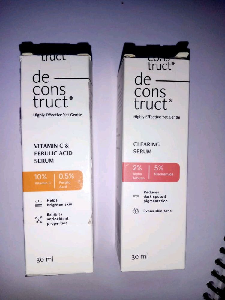 Combo Of De Construct Vitamin C And Clearing Serum