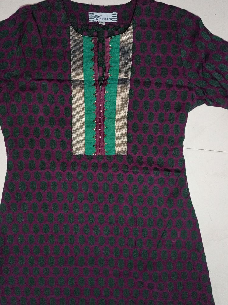 Beautiful Purple Colour Kurta