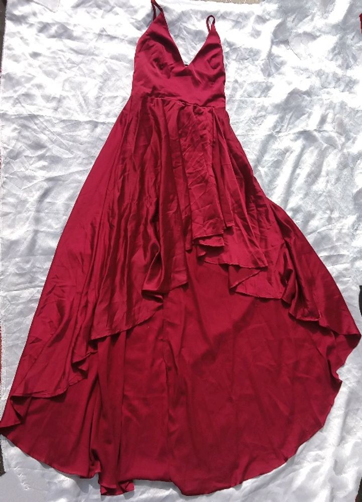 Brand New ( Shein) Red Satin  High Low Dress