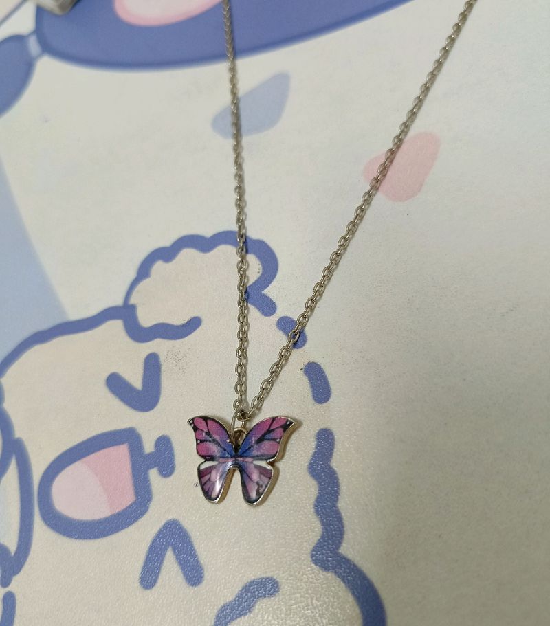 Aesthetic Pinteresty Butterfly Pendant Chain🎀