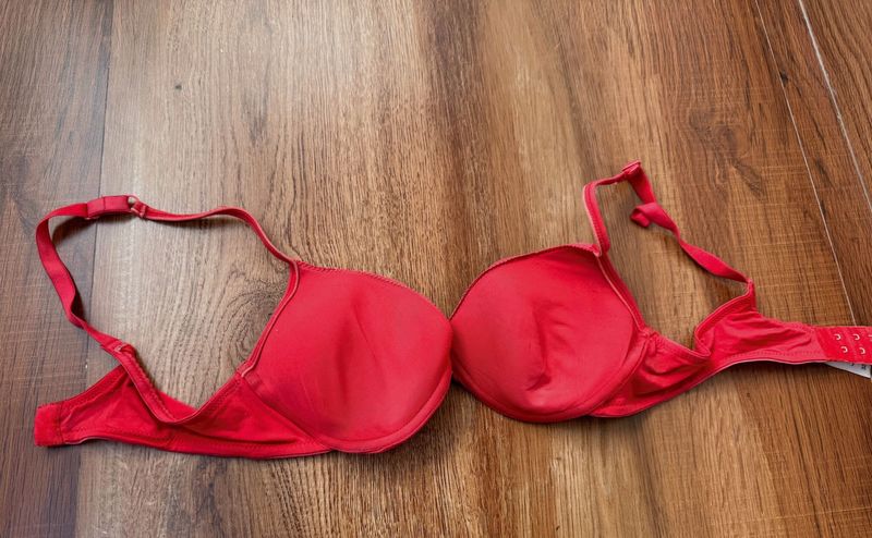 Red Padded Bra