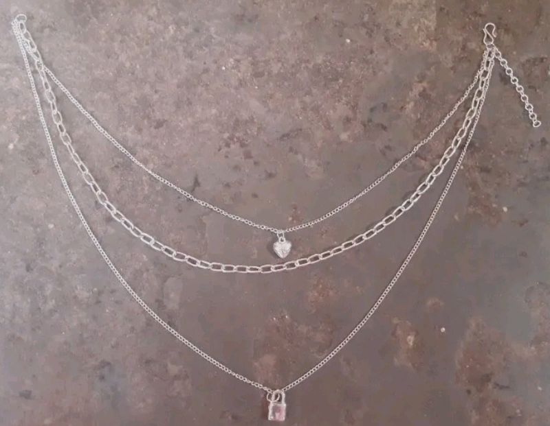 Silver Three Layer Chain