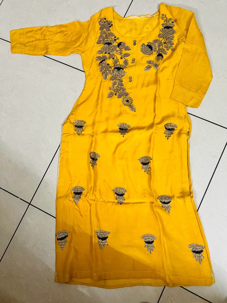 Pure Silk Kurti With Cotton Linning Inside