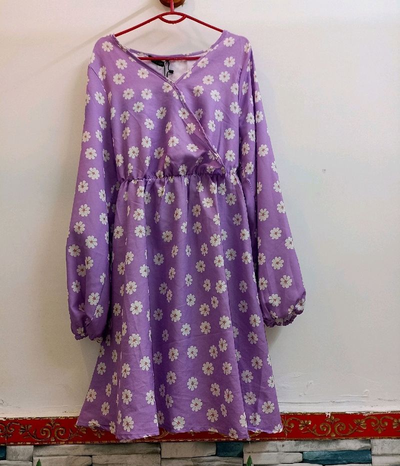 Lovely Purple Floral Dress