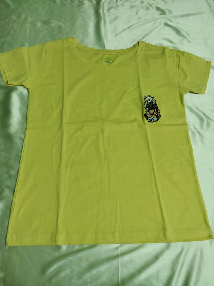 Yellow Cotton T-shirt