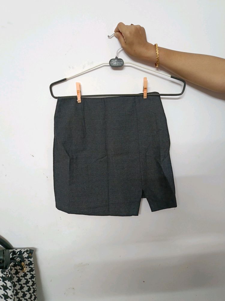 Formal Mini Grey Aesthetic Korean Skirt ⭐