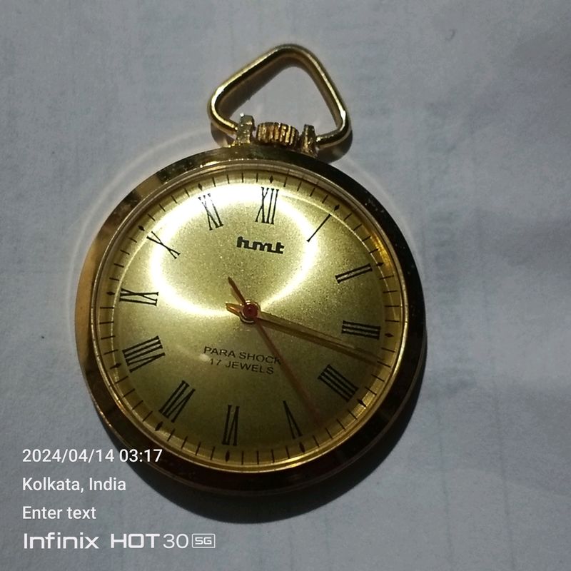 hmt Hand Winding Mechanical Pocket Watch