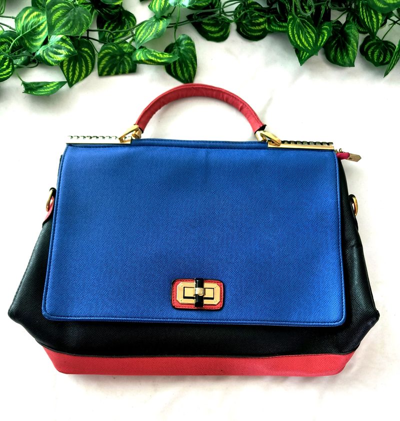 Blue Casual Handbag (Women's)