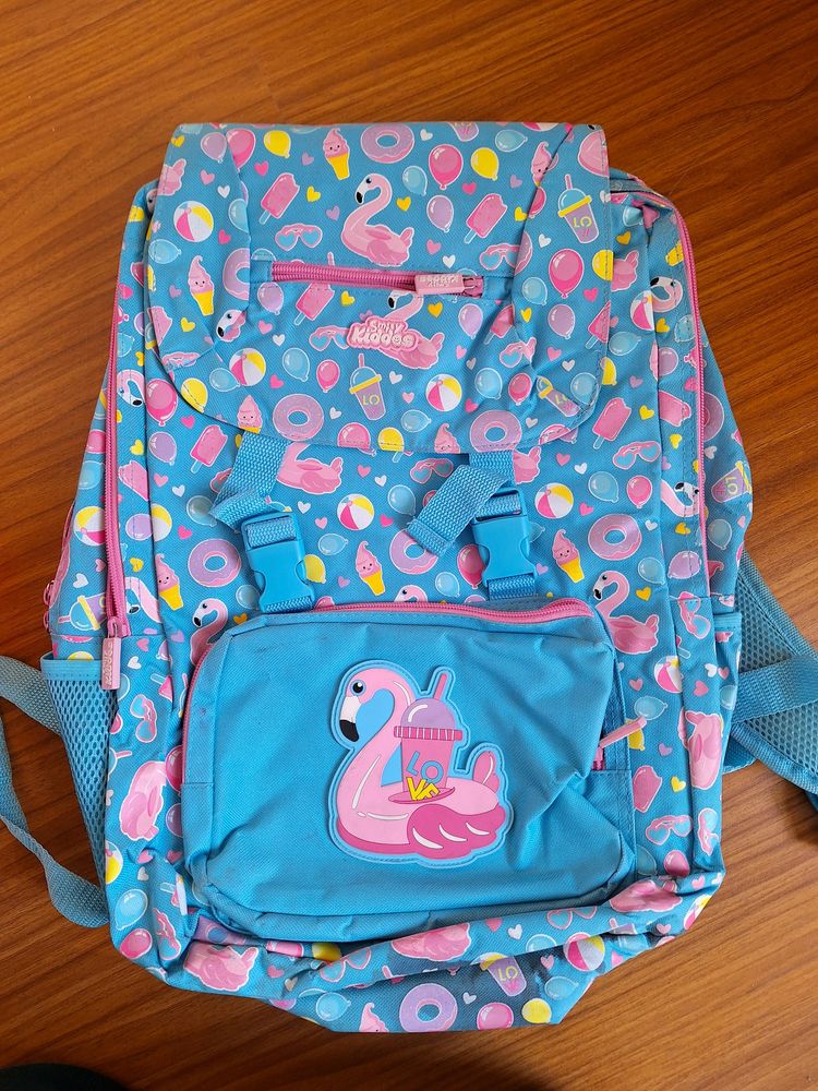 Backpack Flamingo Smiley Kiddos 4 Pockets