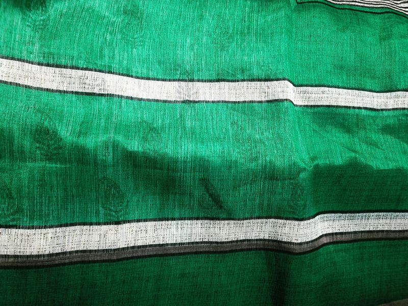 Printed Green Saree