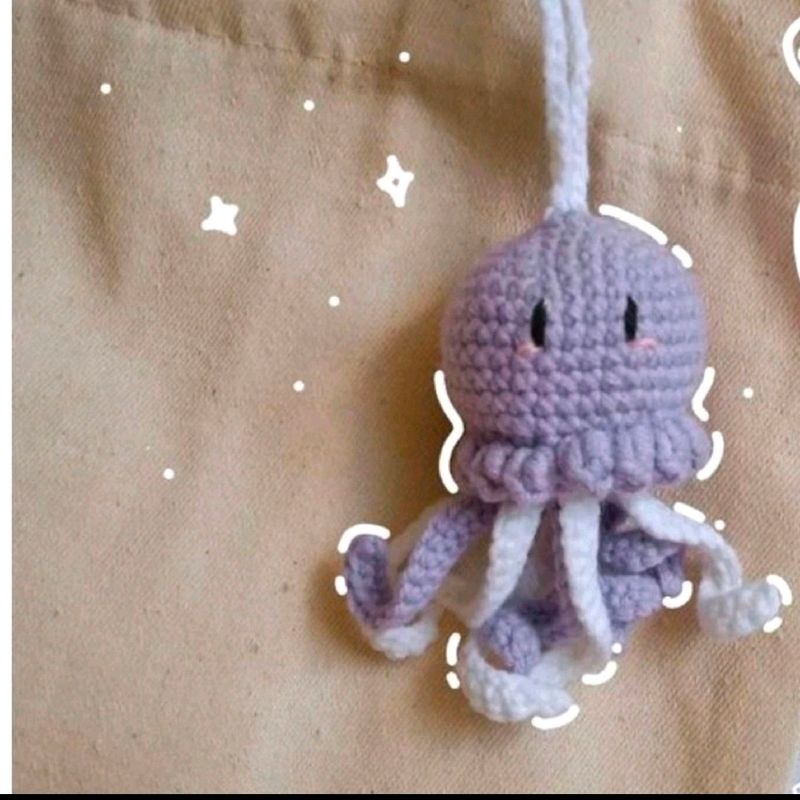 Crochet Octopus Keychain