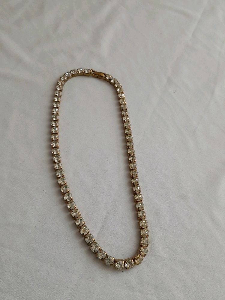 White Stoned Neck Piece (Women's)