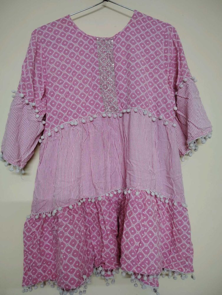 Pink Short Kurti