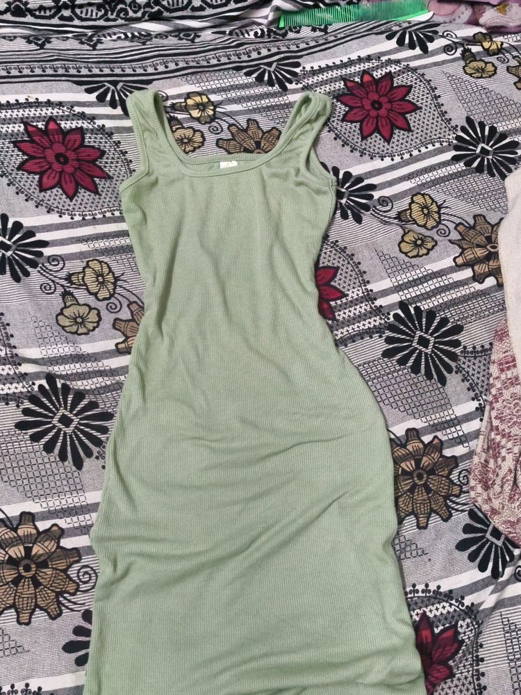 Light Green Bodycon Maxi Dress