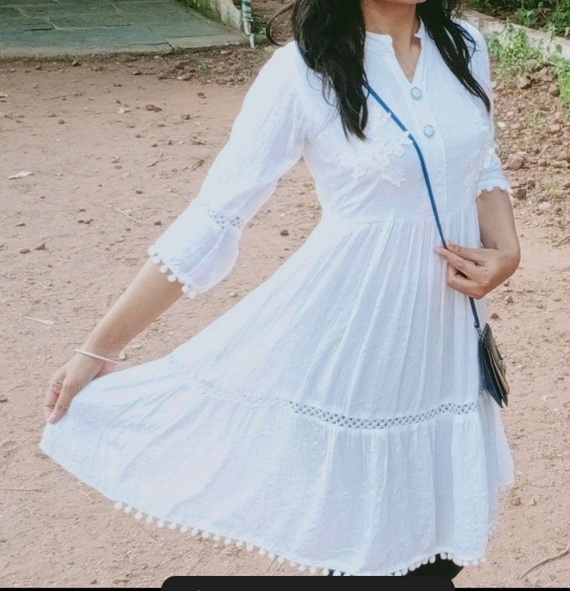 White Design Kurta