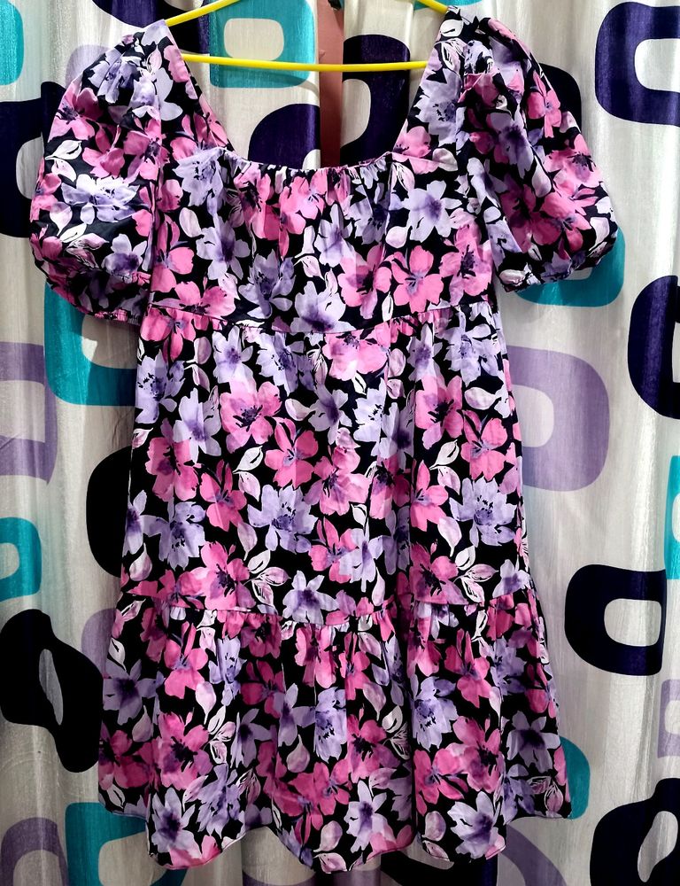 Women Floral Print Mini Dress