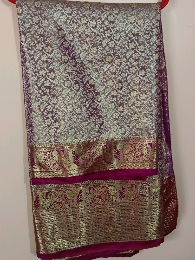 Wedding Saree With Blouse Piece