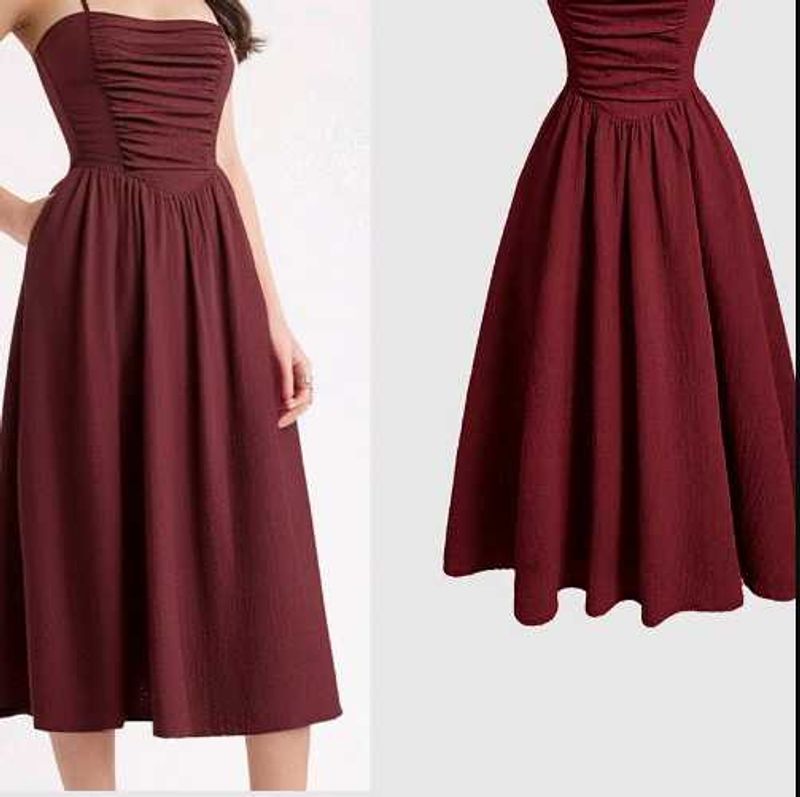 Wine Colour Dress