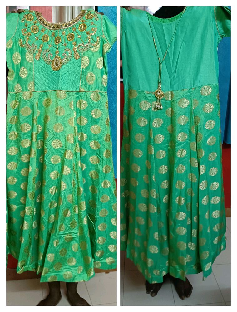 Green Anarkali Chudithar