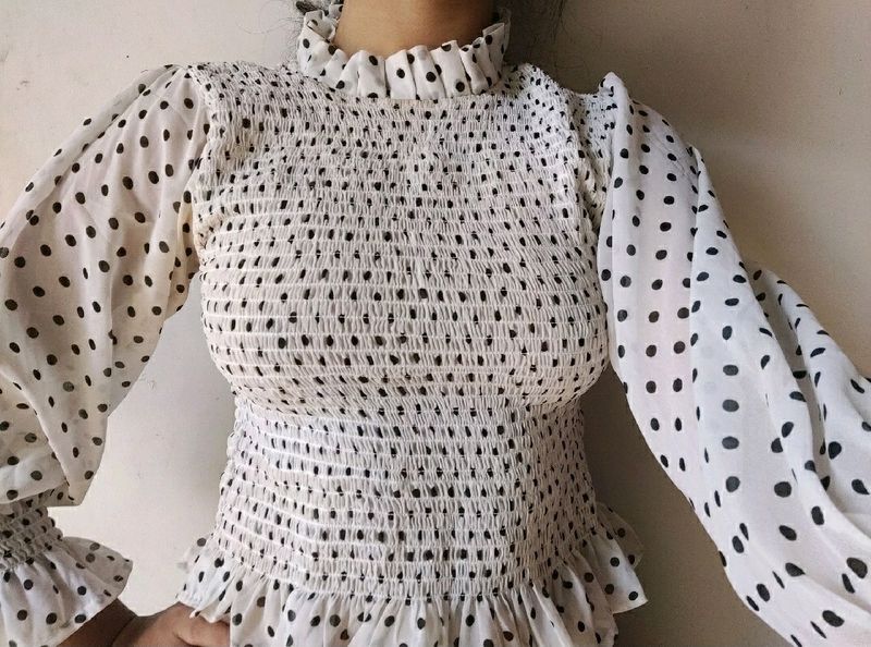 🖤SALE🖤 Korean Polka Dot Top