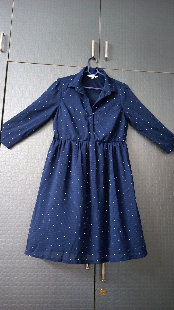 Navy blue shirt dress