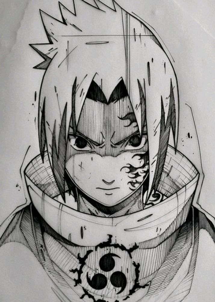 Sasuke Pencil Drawing