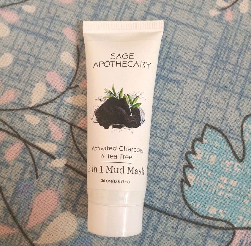 Sage Apothecary Activated Charcoal & Tea Tree Mud