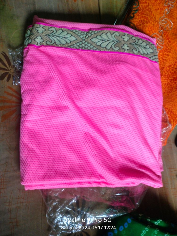 Super Pink Colour Saree