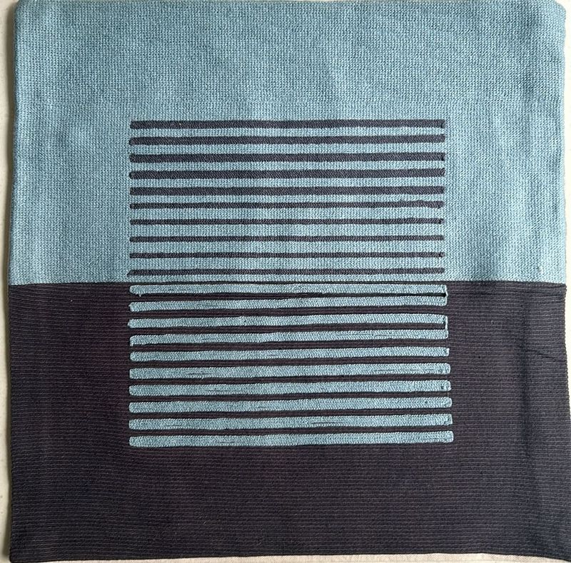 45x45 Blue Cotton Cushion