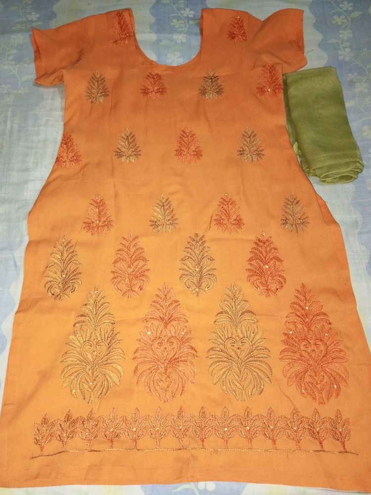 Beautiful Embroidered Kurta With Dupatta.