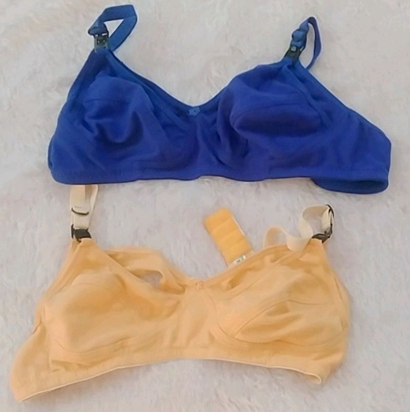 New Bra-Blue And Skin Colour Maternity Bra For Wom