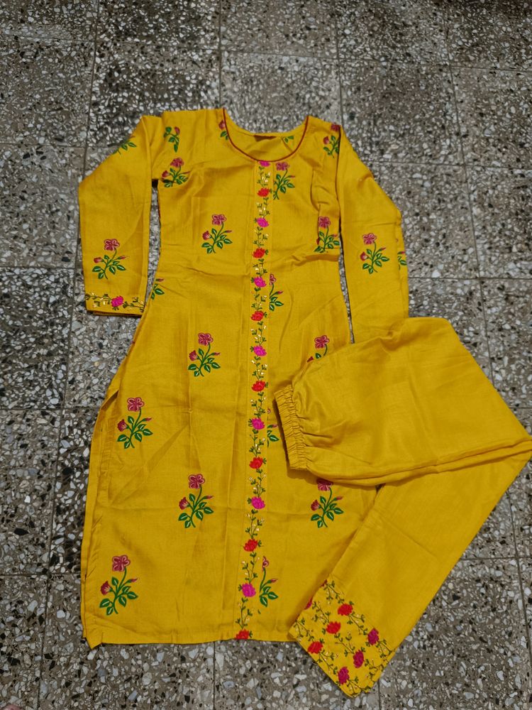 Yellow Kurta Dress Set