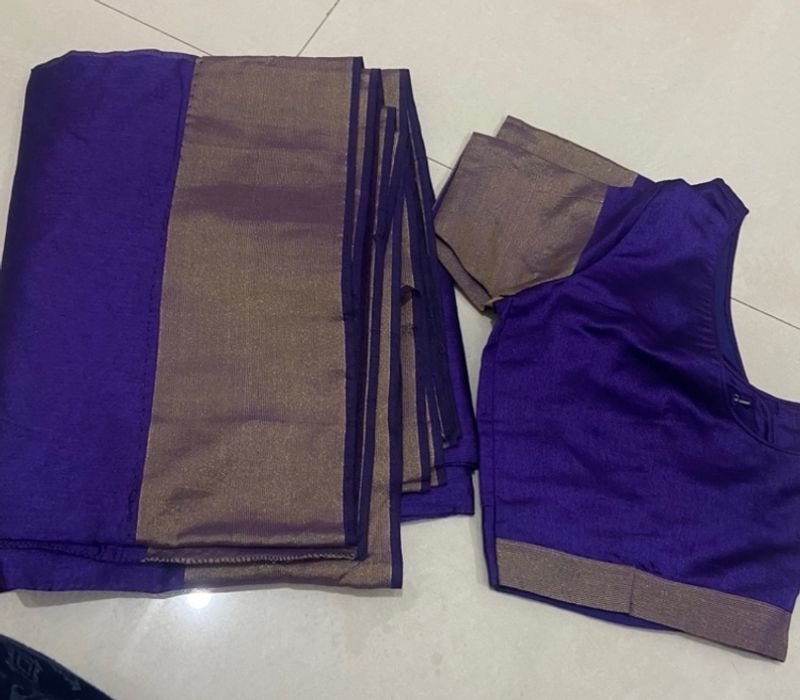 PurpleSaree With Blouse