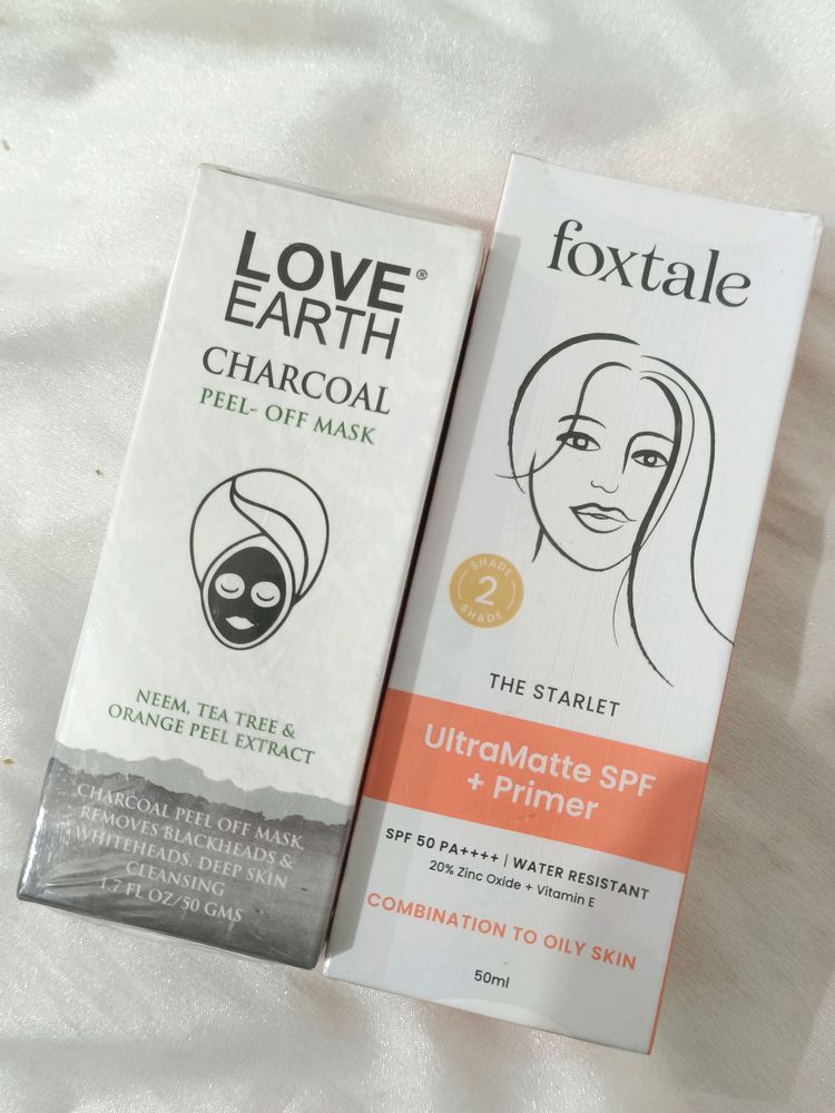 Foxtale Sunscreen & Love Earth Peel Mask