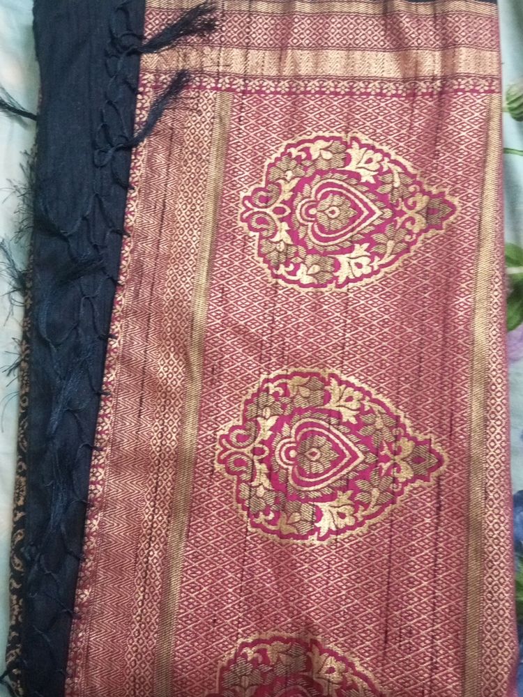 Dark Blue Saree in extreme good condition.