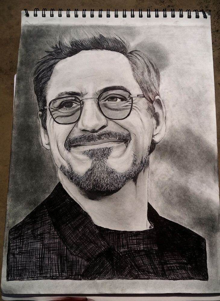 Iron Man/Robert Downey Jr Realistic Sketch