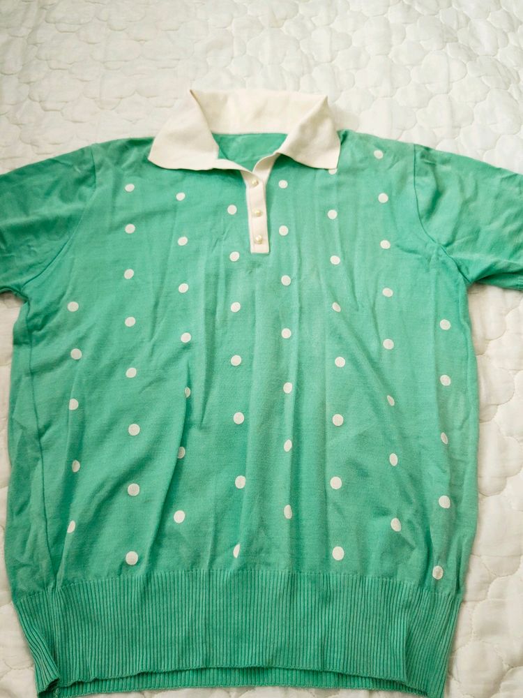 Polka Dot Polo Shirt