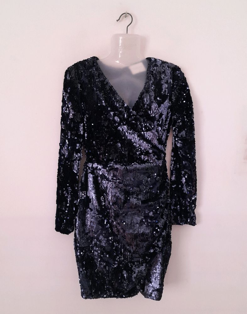 Navy Blue Sequenced Dress (Women's)