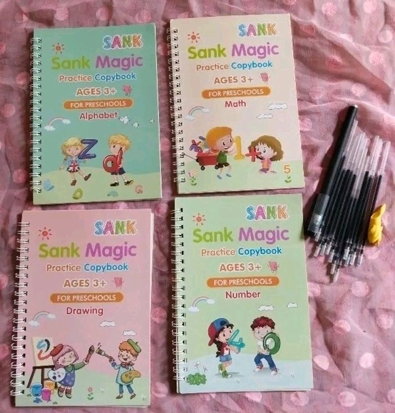 Sank Magic Book ( 4 Books + 1 Pen + 10 Refill )