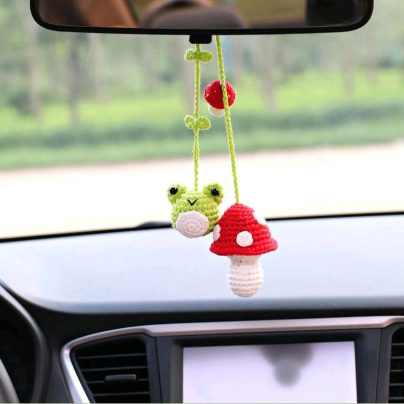 Crochet Car Mirror Hanging 🪞🐥