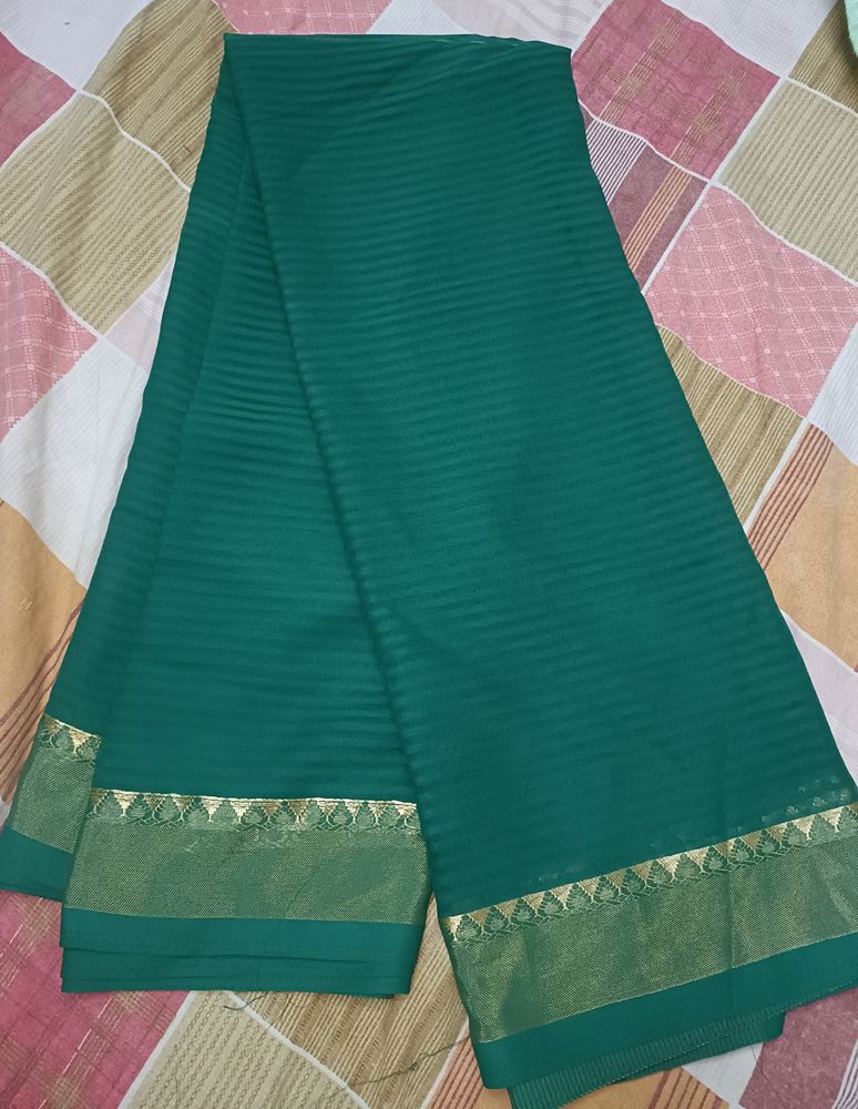 Green Colour New Saree