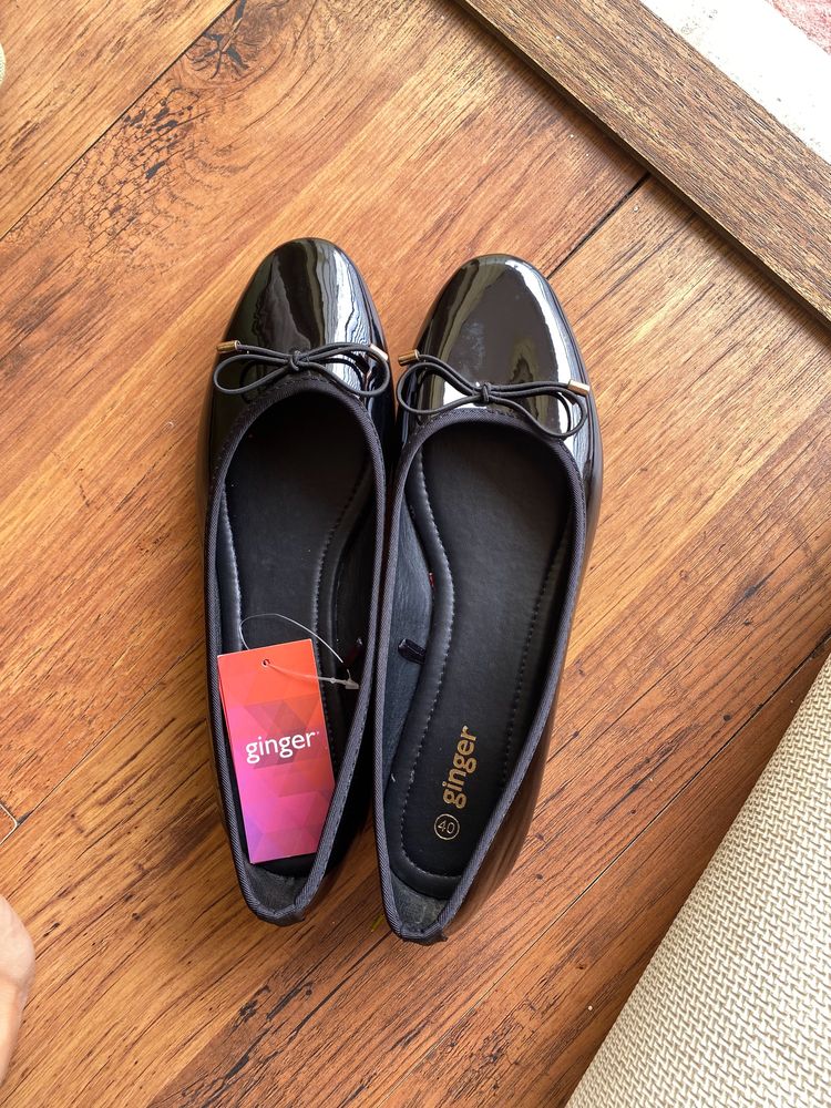 Brand New Black Patent Ballerinas