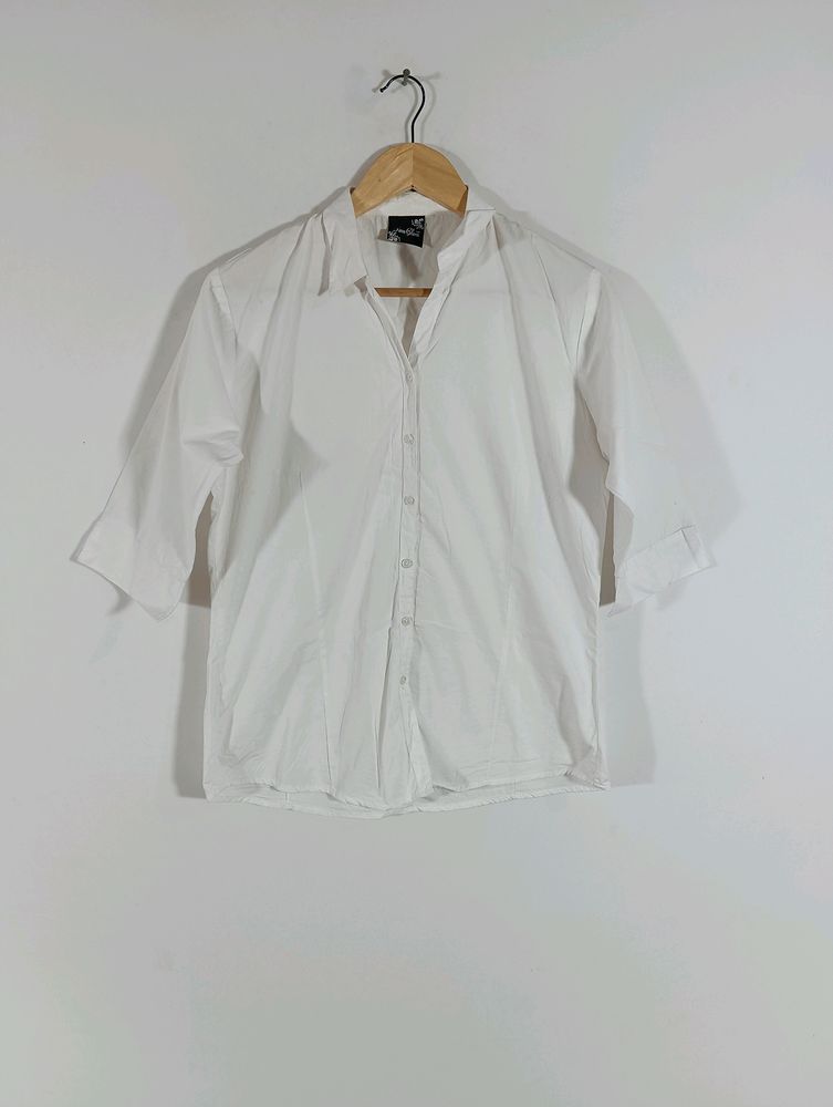 White Plain Formal Shirt (Women)