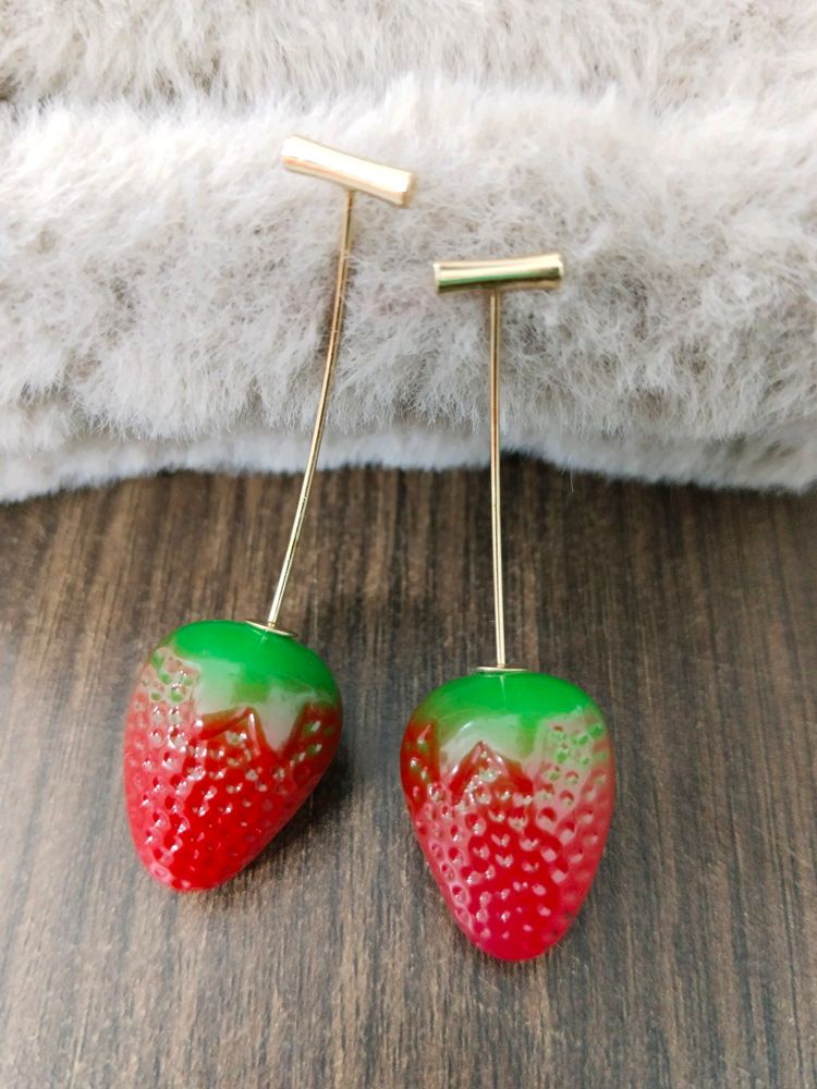 Hanging Strawberry Earrings