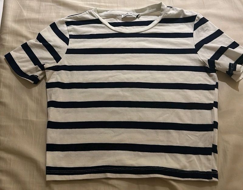 ZARA Striped Pattern Tshirt