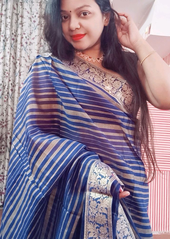 Blue New Banarasi Saree