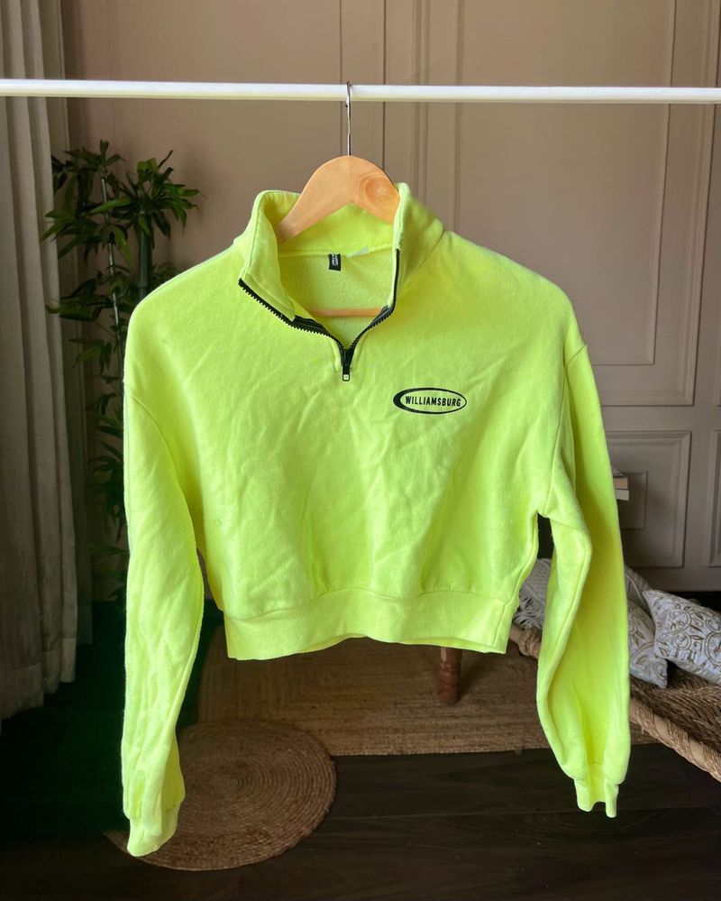 Neon Crop Sweatshirt