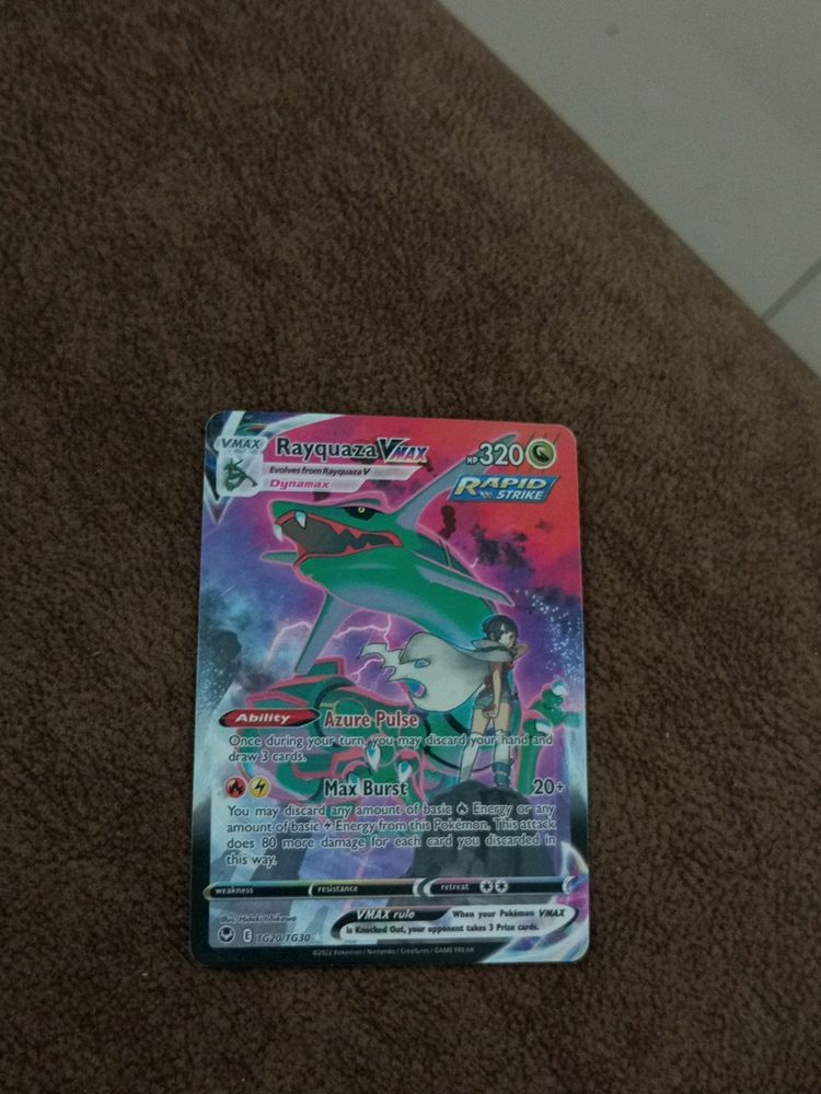 Pokemon Card Rayquazza Vmax