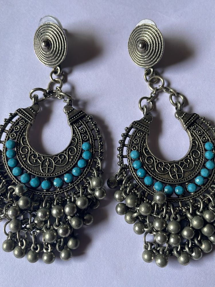 Light Weight Oxidised Jhumkas